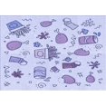 thumbnail image 1 of Ahgly Company Machine Washable Indoor Rectangle Transitional Lavender Blue Area Rugs, 7' x 10', 1 of 7
