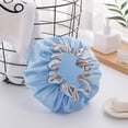 thumbnail image 1 of Uscallm Bonnet de Douche pour Femmes, Lot de 2, Double Couche, Bonnet de Shampoing Imperméable, Protection des Cheveux Épaissie, Résistant à l'Huile, Bonnets de Bain Réutilisables pour la Douche et la Natation, 1 of 7