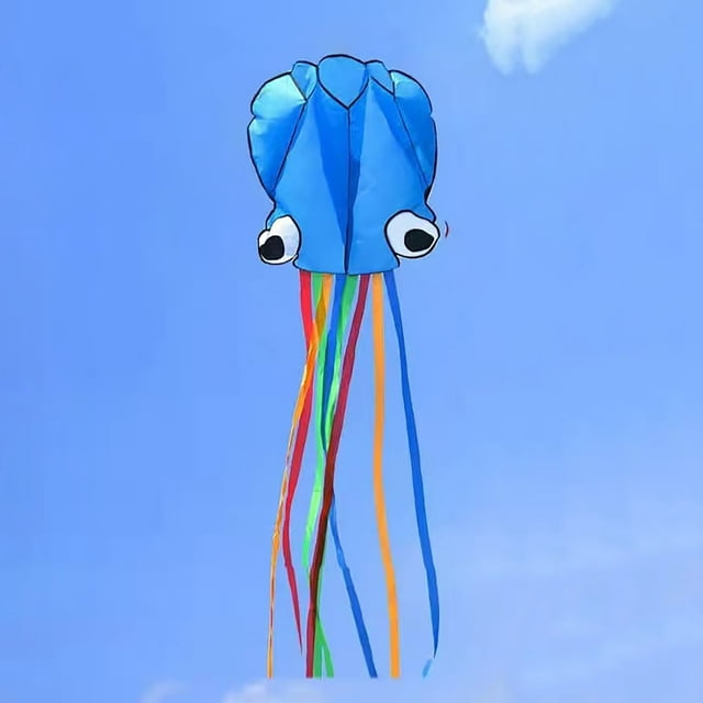 Mollusk Marine Animal Kite Easy To Fly Kite For Kids And Adults No Handle With Kite String Perfect Kite For Beginners Perfect For Outdoor Play With 30 Meters Large Line Board