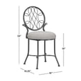 thumbnail image 2 of Hillsdale Furniture O'Malley Metal Vanity Stool Metallic Gray, 2 of 17