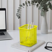 Vacemry Mesh Pencil Cup, Metal Pen Holder Desk Organizer Case Pencil Jar Storage Bucket For Office Home Study Desk Supplies Stationery Container