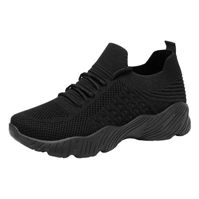 Fsqjgq Chaussures à Plateforme pour Femmes Chaussures de Course en Maille à Lacets Espadrilles pour Femmes Espadrilles de Sport d'Extérieur Décontractées et Stylées