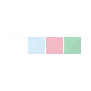 Quartet Magnetic Dry-Erase Tin Tiles, Frameless, Assorted Colours, 12" x 12"