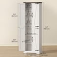 thumbnail image 3 of HOMCOM Armoire de Garde-Manger 72 Pouces, Armoire de Rangement de Cuisine pour Salle à Manger, Blanc, 3 of 10