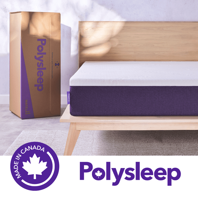 Polysleep Origin 2.0 Mattress - Antimicrobial Hybrid Foam, Perfect Balance Between Comfort and Durability, Water Resistant and Washable Cover - Zero Motion Transfer Technology | 100% Made in Canada