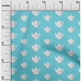 thumbnail image 2 of oneOone Viscose Jersey Aqua Blue Fabric Tea Kettle Craft Projects Decor Fabric Printed By The Yard 60 Inch Wide-R8, 2 of 4