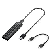 M.2 SATA NVME to USB 3.1 Hard Drive Enclosure Dual Protocol 10Gbps Aluminum Alloy Case No Driver Required