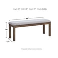 thumbnail image 4 of Ashley Furniture Moriville Banc de Salle à Manger Rembourré Beige, 4 of 5
