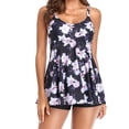 thumbnail image 2 of Aboser Tankini pour Femmes, Maillots de Bain Deux Pièces, Robe de Bain Gainante avec Shorty, Taille Haute, Maillots Rembourrés, Robes de Plage, 2 of 9