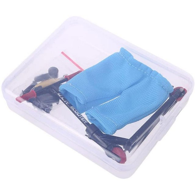 Estbridge Mini Alloy Finger Scooter Model Set Mini Finger Scooter Interactive Finger Toy Novelty Sensory Activity Finger Scooter Skateboard Kit