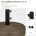 thumbnail image 4 of Outsunny Base de Parasol de Patio 64 Lb, Support de Parasol Remplissable, Brun, 4 of 10