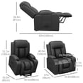 thumbnail image 3 of HOMCOM Electric Power Lift Chair with Side Pockets, Remote and Cup Holders, 3 of 10