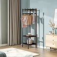 thumbnail image 4 of Jubipavy Coat Rack Freestanding Closet Organizer Hall Tree With 2 Storage Shelves Corner Storage Organizer For Entryway Bedroom, 4 of 7