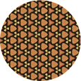 thumbnail image 1 of Ahgly Tapis Rond Lavable en Machine Intérieur Transitionnel Orange, 3 Pieds Rond, 1 of 7