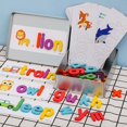 thumbnail image 5 of Wooden Children's Early Education Word Game English Letter Recognition Kindergarten Enlightenment Puzzle, 5 of 5