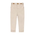 thumbnail image 1 of Diufon Pantalon de Costume pour Tout-Petits Garçons, Coupe Ample, Taille à Boutons, Pantalon de Performance Formel, Uniformes Scolaires, Pantalons avec Poches, 1 of 2