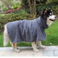 thumbnail image 4 of Pet Robe Thick Water Absorbent Pet Bathrobe Dog Bath Towel with Waist Belt, 4 of 10