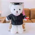 thumbnail image 1 of HWRETIE Graduation Teddy Bear 2023 Plush Toy With Black Graduation Cap 11.8 Inch College Graduation Gift Decoration, 1 of 2