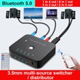 thumbnail image 2 of ZheElen Adaptateur Audio 3,5 mm Commutateur Ordinateur Portable Tablette Télécommande Récepteur Compatible Bluetooth Boîte de Commutation Convertisseur Fournitures Multimédias, 2 of 7