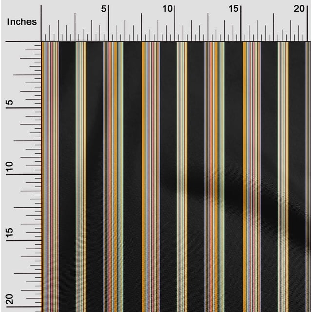 oneOone Polyester Lycra Fabric Multicolor Stripe Print Fabric BTY 56 Inch Wide