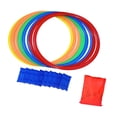 thumbnail image 3 of Bunblic 10 Pieces Hopscotch Rings Hopscotch Hoops Creative for Boys Girls Fun Play Set Jumping Game Bean Bag Toss for Garden Backyard 48cm, 3 of 8