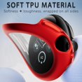 thumbnail image 5 of KOMI Compatible with Google Pixel Watch 2/Pixel Watch Screen Protector Case Frosted Matte Soft TPU Cover Full Protective Case Built-in HD Screen Film Accessories(Red,Pixel Watch1/2), 5 of 5