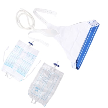 Urine Catheter Bags, Wearable Adjustable Silicone Urine Collection Drainage Bag Thickened Urethral Catheter  for Elderly for Hospital