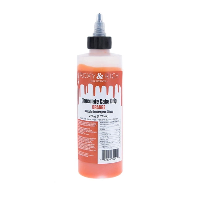 Roxy and Rich Chocolate Cake Drip 9.7 Fluid Ounces Orange