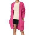 thumbnail image 1 of TheMogan Women's PLUS Loose Fit Popcorn Knit Long Sleeve Pocket Open Sweater Cardigan, 1 of 6