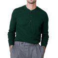 thumbnail image 1 of Besolor Shirts for Men Solid Color Button Long Sleeve Bottom Top 2024 Fall Winter Casual Loose Classic Pullover Blouse, 1 of 6