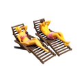 thumbnail image 3 of Chaise de Plage en Résine Longue Inclinable Modèle Scène Miniature Scène de Vie Créative 1:87 Noir, 3 of 8