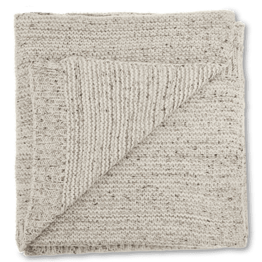 Bouclair White Baxter Chenille Speckled Throw 50 X 60 in (127 X 152.4 cm)