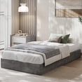 thumbnail image 5 of Modern Floor-Standing Platform Bed Frame, Wooden Bed Frame Without Headboard, Solid Wood Slat Foundation, No Box Spring Needed, Easy Assembly, for Bedroom, Dorm, Small Spaces, 5 of 5