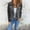Dark Gray, variant on iHPH7 Suede Jacket Women Womens Jacket Cropped Jacket Fall Outfits Zip Up Jacket Fall Jacket Women's Activewear Coffee M