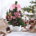 thumbnail image 4 of Pvc Christmas Tree Mini Christmas Tree Desktop Ornament PVC 20x10cm Multicolor Holiday Decoration for Home,Pink 1Pcs JASKFLY, 4 of 9