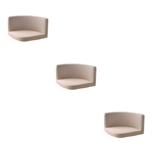 Maytalsory Soft And Durable Chair Cover Chairs With Style And Functionality Polyester Trilateral Chair Covers Multifunctional khaki 3Set