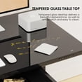 thumbnail image 4 of 47 x 24 Inch Electric Adjustable Standing Desk, Ergonomic Home Office Computer Desk, Glass Table Top Sit Stand Desk with Drawer, 3 Memory Heights, Type-C & USB Ports, 4 of 8