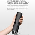 thumbnail image 2 of Gravity Electric Salt  Pepper Grinder  Large Capacity  Battry Power  Adjustable Coarseness  Dust Lid  LED Light, 2 of 11