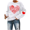 thumbnail image 4 of Meichang Sweat-Shirt Femme Saint-Valentin Graphique Cœur Amour Décontracté Col Rond Manches Longues Coupe Ample Saint-Valentin, 4 of 6