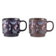 thumbnail image 1 of Thyme & Table 2 Pack Stacking Butterfly Purple Mugs 14.2 fl oz, Stoneware, 1 of 5