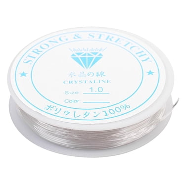 veasfak Cordon de Perles Élastique Extensible Transparent 10 Mètres Fabrication de Bijoux 1,0 mm