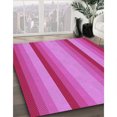 thumbnail image 3 of Ahgly Tapis d'Intérieur Lavable en Machine Carré Transitionnel Rose Profond, 5 Pieds Carré, 3 of 7