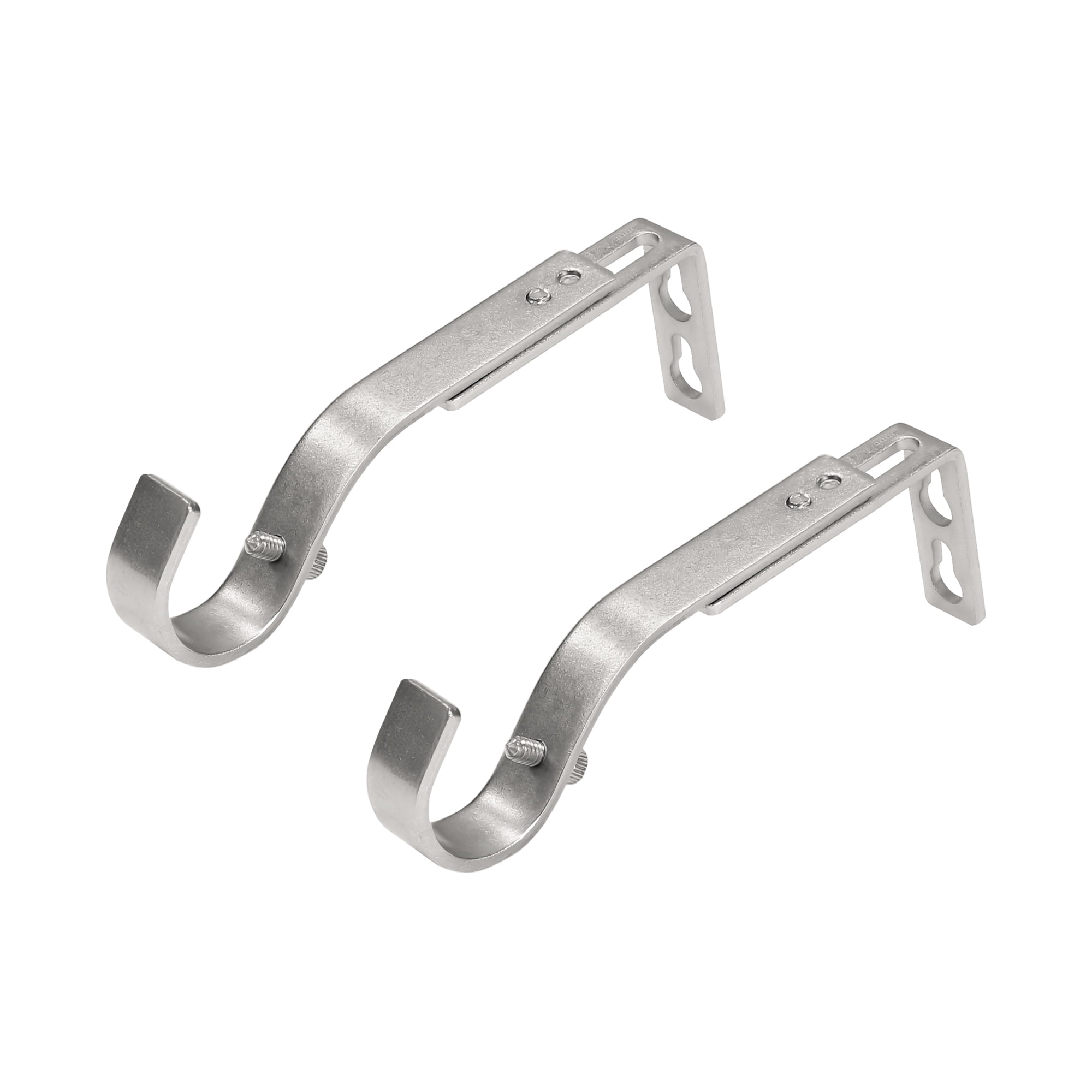 Ensemble de supports de tringle à rideaux simple réglables Nickel brossé 2,2 cm à 2,5 cm Mainstays (paquet de 2)