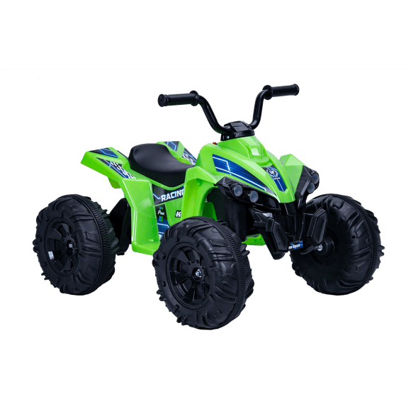Kid Trax 12V Glow ATV Ride-On Toy, Green, with LED Lights, Rechargeable Battery, Ages 3–6