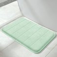 thumbnail image 1 of ORUYROP Memory Foam Bath Mat Rug, 24 x 17 Inches, Comfortable, Soft, Super Water Absorption, Machine Wash, Non-Slip, Thick, Easier to Dry for Bathroom Floor Rugs, Pale Green, 1 of 7