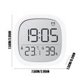 thumbnail image 3 of EGNMCR Halloween Ornaments LCD Screen Concise Clock Multifunctional Temperature Electronic Clock Humidity Electronic Clock Magnetic Suction Alarm Clock Slim Electronic Alarm Clock Alarm clock, 3 of 6