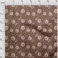 thumbnail image 3 of oneOone Velvet Brown Fabric Floral Sewing Material Print Fabric By The Yard 58 Inch Wide, 3 of 4