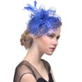thumbnail image 4 of Women Flower Mesh Ribbons Feathers Headband Cocktail Tea Party Hat Headwear, 4 of 4