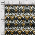 thumbnail image 1 of oneOone Viscose Chiffon Fabric Diamond & Swirl Ikat Decor Fabric Printed BTY 42 Inch Wide, 1 of 4