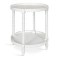 thumbnail image 1 of Kate and Laurel Bellport Table d'Appoint Rond en Bois Style Côtier, 20 x 20 x 24, Blanc, Table d'Extrémité Chic pour Rangement et Présentation, 1 of 2